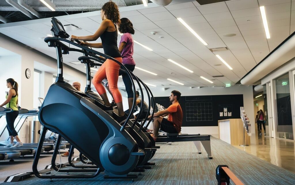 workout to new heights with the stair climber, a vertical challenge that targets your lower body and elevates your heart rate like no other.